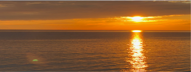 sunset over the ocean